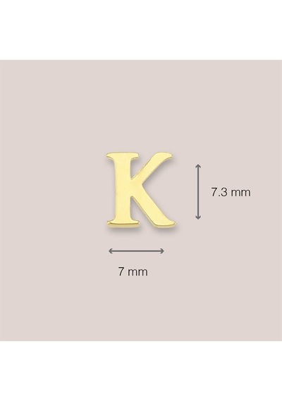 Goldkupe 14 Ayar Altın K Harf Küpe 0,49 Gr-1369