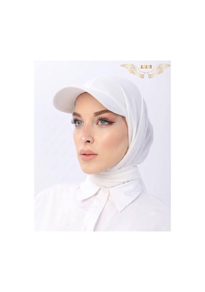 Aldaıyr Şapkalı Boneli Hazır Şal Hijab Sandy Çok Renkli
