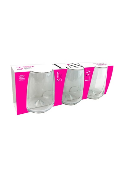 Lav Terra Cam Beyaz Şarap Kadehi 3'lü 360 ml (Meşrubat/Şarap Bardağı )