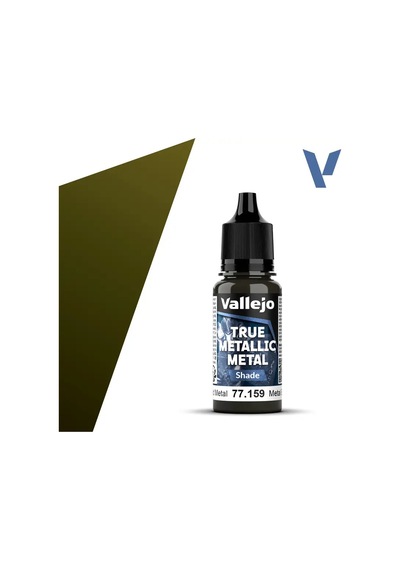 Vallejo 77159, 18 Ml. Aged Metal Shade True Metallic Metal Maket Boyası