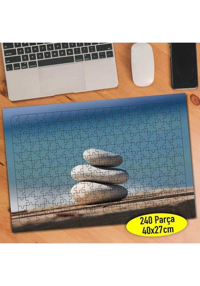 Deniz Kenarı Dizili Taşlar 240 Parça Puzzle Yapboz-9586995