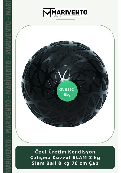 Özel Üretim Kondisyon Çalışma Kuvvet Slam-8 Kg Slam Ball 8 Kg 76 Cm Çap