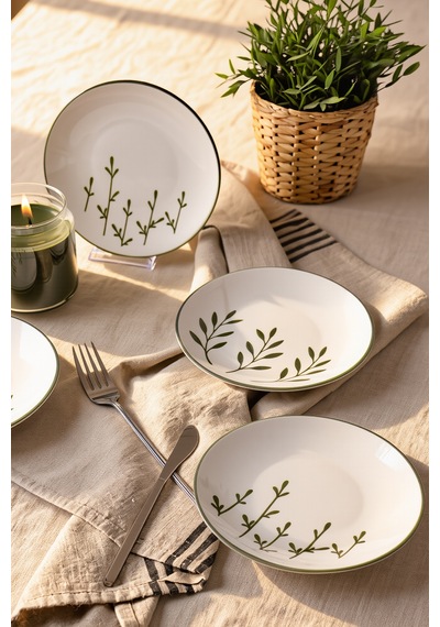 Keramika Verdea Pasta Tabağı 20 Cm 4 Adet 23682-84 Çok Renkli