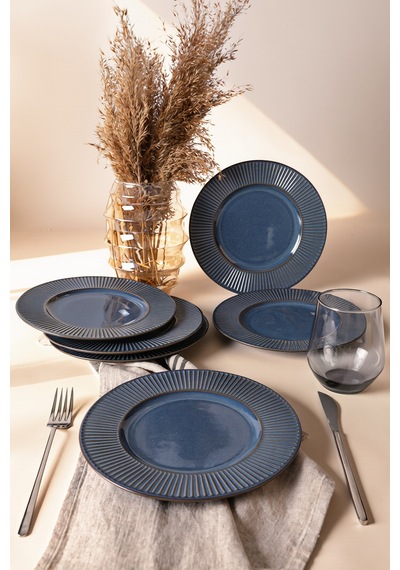 Keramika Lapis Myra Pasta Tabağı 22 Cm 6 Adet Q08 Çok Renkli