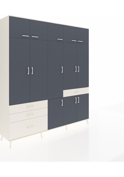 Hyperion Dolap 8 Raflı 4 Çekmeceli 3 Askılı 220x44x243 Aytaşı-antrasit/aytaşı Çok Renkli Hyperion Dolap 8 Raflı 4 Çekmeceli 3 Askılı 220x44x243 Aytaşı-antrasit/aytaşı Çok Renkli