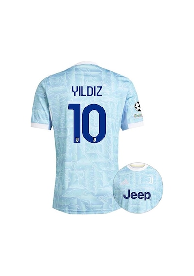 Juventus 2025/26 Yeni Sezon Kenan Yıldız Deplasman Forması Mavi Çok Renkli