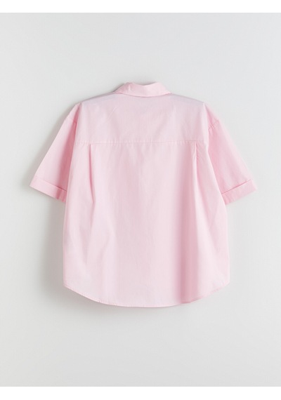 Lcw Vision Pembe Oversize Poplin Kadın Gömlek