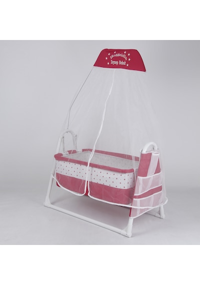 Chubby Baby İsme Özel Sallanır Beşik 5 CM Sünger Yataklı Organizerli Tüllü Cibinlikli Bebek Beşiği Kırmızı Chubby Baby İsme Özel Sallanır Beşik 5 CM Sünger Yataklı Organizerli Tüllü Cibinlikli Bebek Beşiği Kırmızı