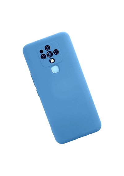 Newface - 383 - Tecno Camon 16 Kılıf Nano İçi Kadife Silikon - Csmo-tex - - Mavi