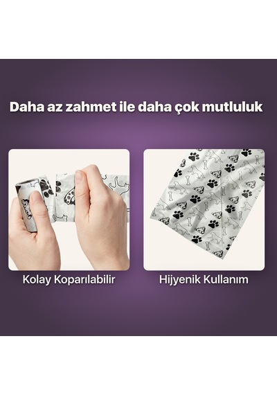 Ubpet Köpek Kaka Poşeti I Mösta Atık Poşeti I Kokulu 120 Adet 8'li Rulo