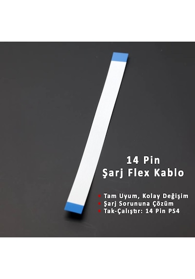 Ps4 14 Pin Flex Şarj Soket Kablosu 001 Uyumlu Playstation 4 Kol Yedek Parça