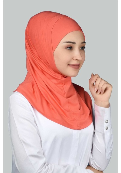 Altobeh İkili Set Pratik Eşarp Hazır Türban ve Hijab Tesettür Bonesi - Elma Yeşili