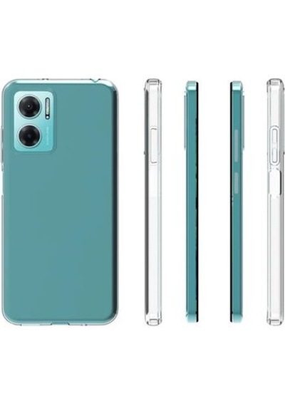 Xiaomi Redmi 10 5g İle Uyumlu Kılıf Şeffaf Kamera Korumalı Esnek Silikon Telefon Kılıfı Kapak