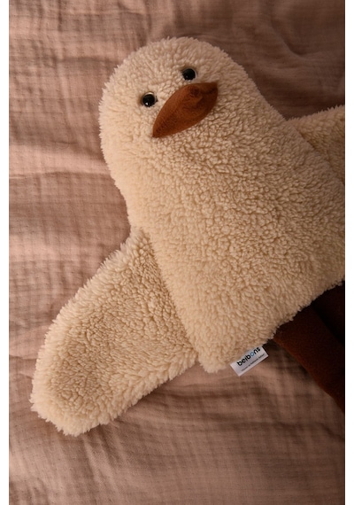 Sevimli Peluş Çocuk Uyku Arkadaşım - 50 Cm Çocuk Bebek Oyun Uyku Arkadaşı Duffy Ördek Yastık Krem
