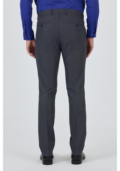 İmza Lacivert Filafil Yan Cep Açık Paça Slim Fit Ayarlanabilir Kemer Pantolon 1003250123 Lacivert