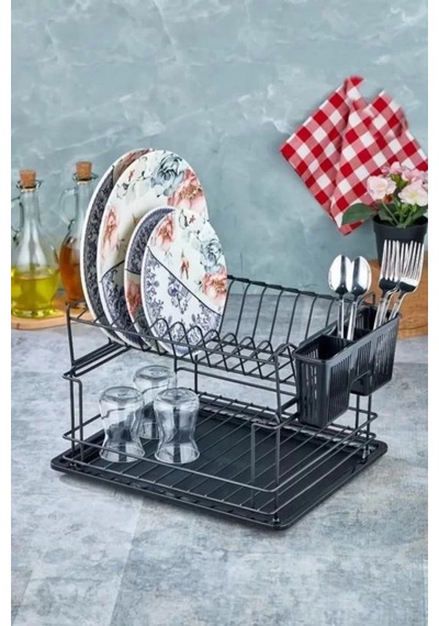 Cooker Ckr2925 2 Katlı Metal Siyah Tabaklık Siyah