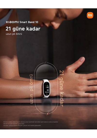 Smart Band 10 Silver Akıllı Bileklik Xiaomi Türkiye Garantili