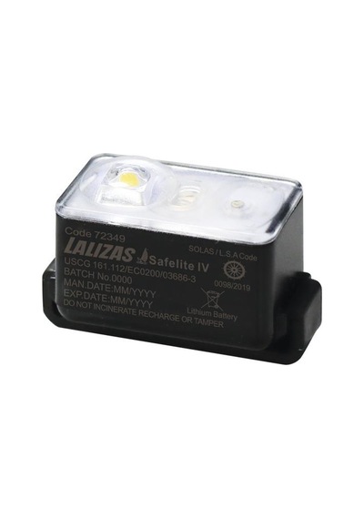 Lalızas Can Yeleği Led Yanıp Sönen Işık, Safelite Iv / On-off Su İle Aktif, Uscg, Solas/med Siyah
