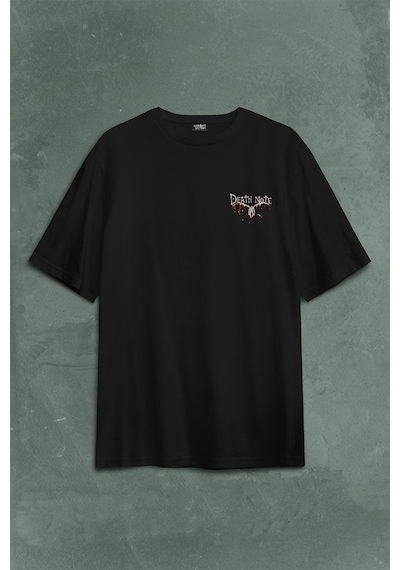 Death Note Oyun Ölüm Notu Sırt Ön Baskılı Oversize Tişört Unisex T-shirt 001