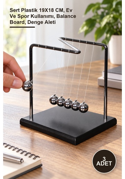 3 Adet Denge Balans Tahtası Sert Plastik 19x18 Cm, Ev Ve Spor Kullanımı, Balance Board, Denge Aleti Sarı