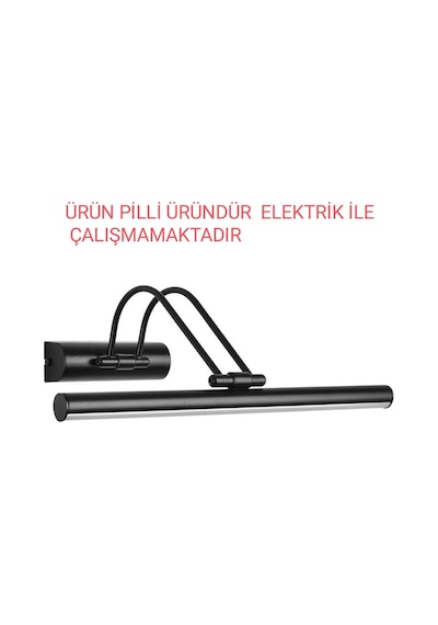 Siyah 50cm Pilli Flüt Aplik Siyah