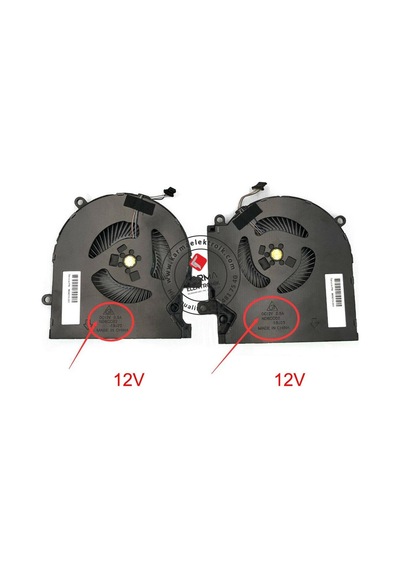 Hp Omen 15-en1013nt 434m5ea Notebook Cpu+gpu Fanı / Sağ-sol Set - 12v Versiyon