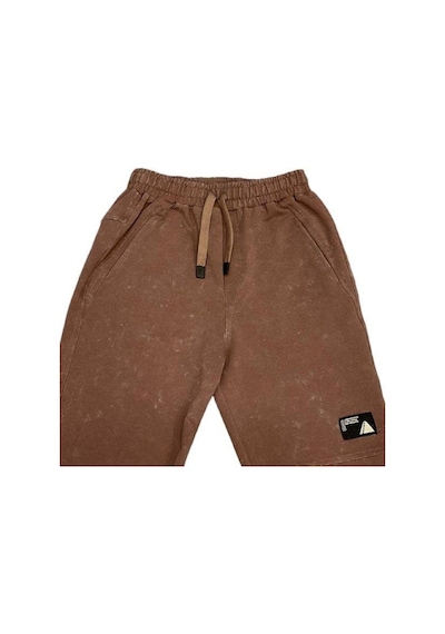 Carinos Erkek Çocuk Batik Desenli Beli Paçası Lastikli Eşofman Alt-14699 Kahverengi