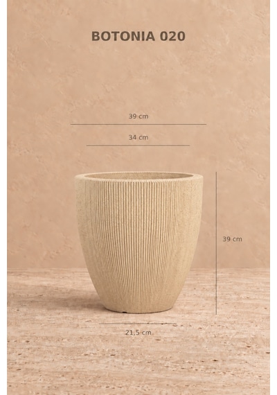 Bostann Dekoratif Saksı - Botonıa 020 - 30l - Bej 30 Lt