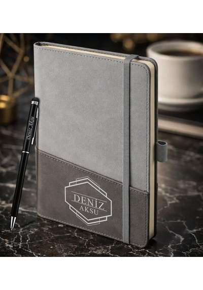 Bk Gift Kişiye Özel Gri Termo Deri Defter Ve Touchpen Kalem Seti -4, Kurumsal Ve Özel Hediye, Yeni İş Hediyesi Kobitmeyencom36039 Bk Gift