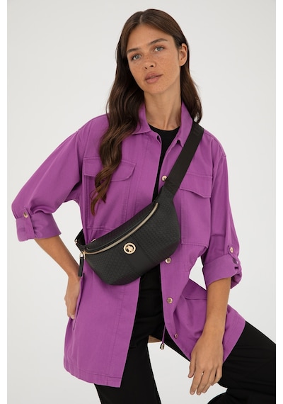 U.S. Polo Assn. Kadın Siyah Bel Çantası 50293695-VR046