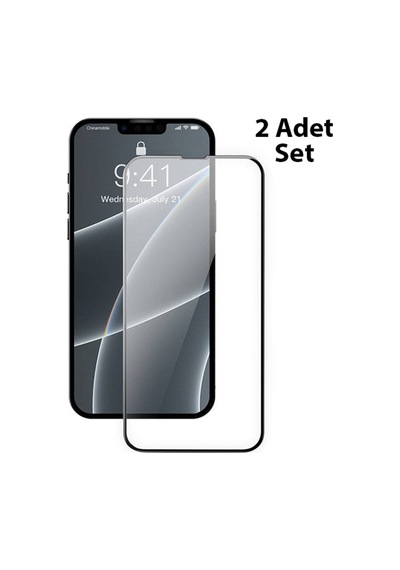 Baseus Apple Uyumlu   iPhone 13 Mini 0.23Mm Full Kavisli Ekran Koruyucu Cam Siyah