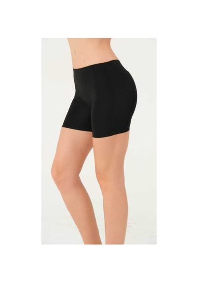 Lorexia Kadın Silikon Şeritli Kaydırmaz Lazer Kesim İz Yapmaz Boxer Korse Siyah