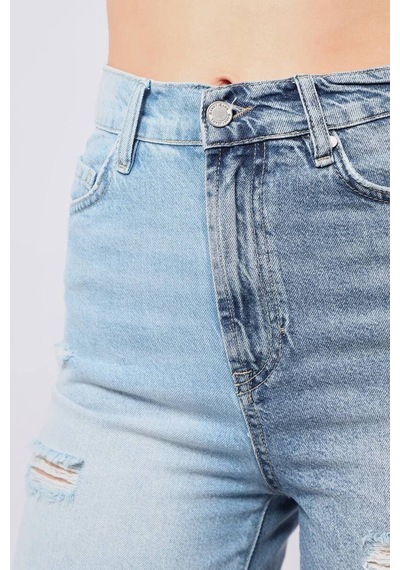 Banny Jeans Kadın Mavi Yırtık Detaylı Jean Şort