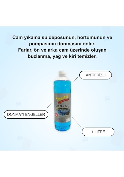 '-40Spectrekırmızı Antifriz 1.5 Lt 2 Adet Cam Suyu 1 Lt 2 Adet