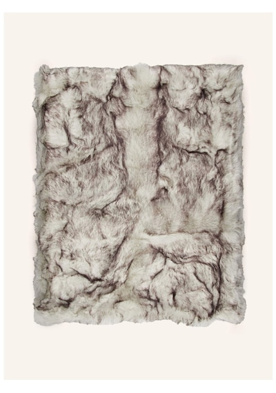 Star Home Phoenıx Suni Kürk Ekose Battaniye 150x200 Cm, Yumuşak Kadife Sırtlı Yün Battaniye Gri 150 X 200 Cm