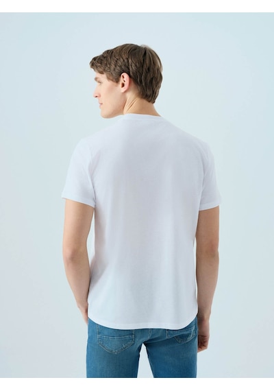 Loft Regular Fit Beyaz Erkek T-shirt Lf2039588 Beyaz