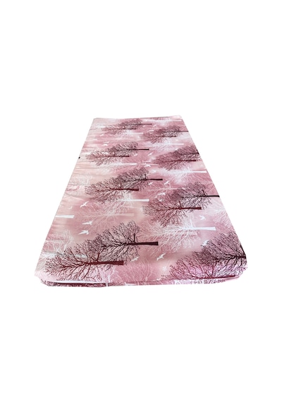 Çocuk Yatağı 60x120x6 Cm Vip Oyun Parkı Sünger Yatak Bebek Yatağı-pembe Ağaç