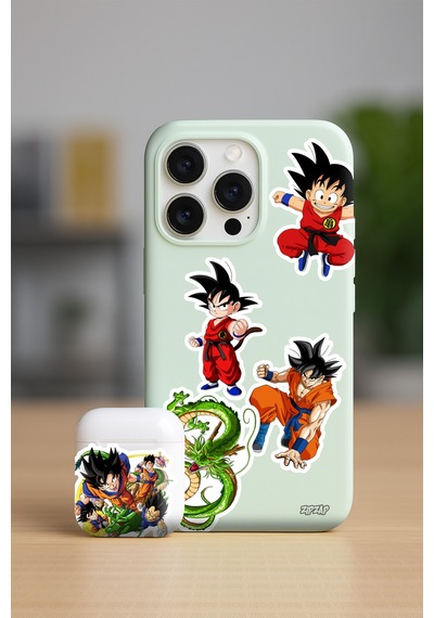 Dragon Ball Anime Telefon Laptop Bullet Journal Sticker Paketi 25 Adet Çok Renkli