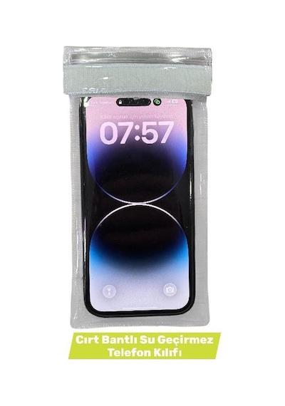 Telefon Kılıfı Su Geçirmez - Kilitli Ve Cırtlı Kapak Xl Siyah