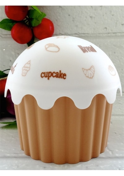 Plastik Saklama Kabı Cupcake Şeklinde Kilit Mekanizmalı 1200 Ml Çok Renkli