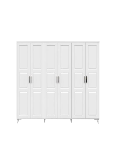 Pana 6 Kapaklı Komple Mdf Beyaz Gardırop