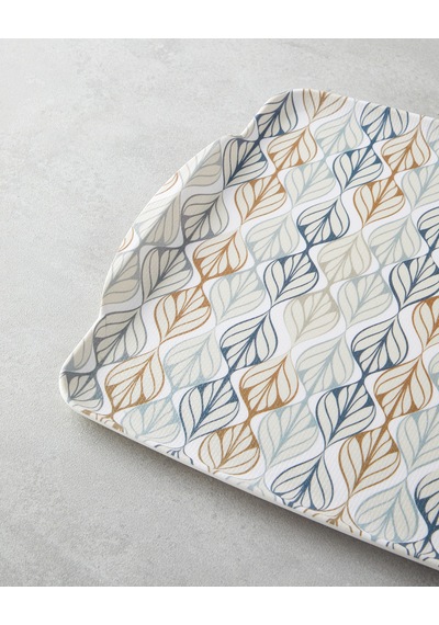 Cosy Stripe Melamin 2'li Tepsi 42x31 Cm + 25x38 Cm Mavi Mavi
