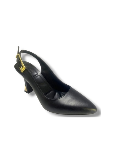 C-shoes J800-25 Arkası Açık İnce Topuk Kadın Stiletto Siyah