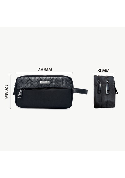 Lenyes Lb551 Voyagers Serisi 1200d Polyester Kumaş Bilek Askı Kayışlı Mobil Aksesuar El Çantası Siyah