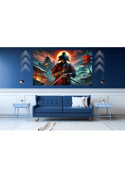 Ti-play Dumanla Gelen 60x90cm Modern Samuray Pvc Çerçevesiz Tablo