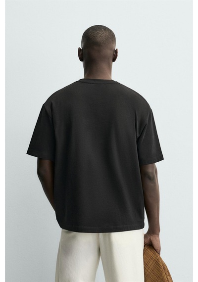 King Brich Oversize Kalıp Basic Tişört Siyah