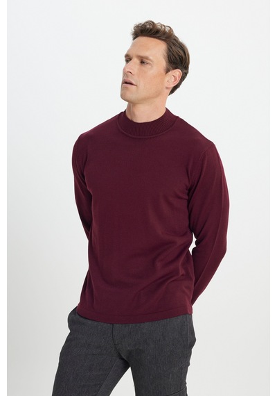 AC&Co / Altınyıldız Classics Erkek Bordo Standart Fit Normal Kesim Yarım Balıkçı Yaka Triko Kazak AC&Co / Altınyıldız Classics Erkek Bordo Standart Fit Normal Kesim Yarım Balıkçı Yaka Triko Kazak