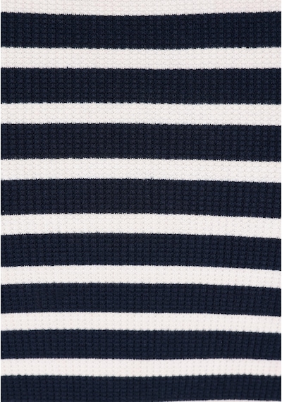 Colins Slim Fit Yuvarlak Yaka Çizgili Kadın Lacivert Kısa Kol Tişört Cl1073208 Q1.v1 Nav Lacivert