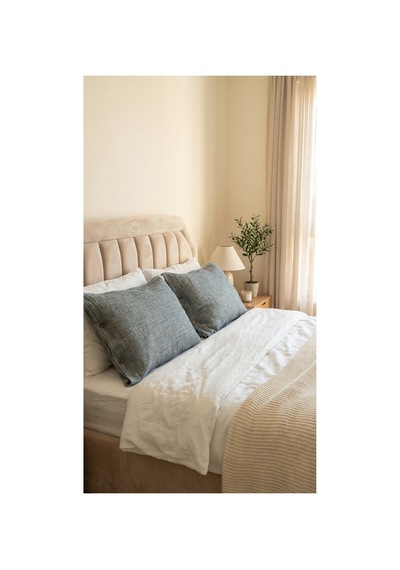4 Katlı Müslin Naturel %100 Pamuklu 2 Adet Yastık Kılıfı 50x70cm Denim Mavisi - 870006769 Denim Mavisi