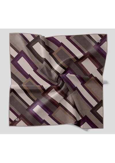 Levidor Kristal Eşarp Derin Kare Mor Pudra